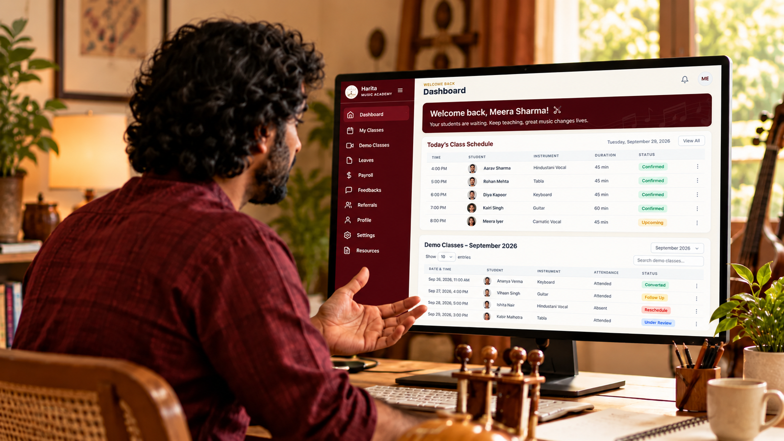 Teacher Dashboard Interface
